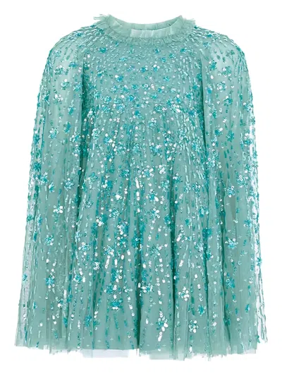Needle & Thread Sequinned Dress In Green
