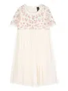 Needle & Thread Shimmer Ditsy Tulle Dress In Neutrals