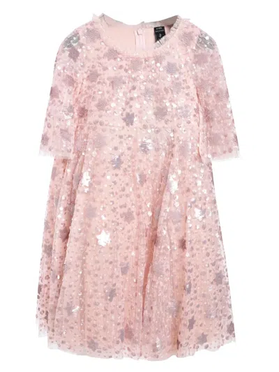 Needle & Thread Kids' Shooting Stars Dress In 粉色