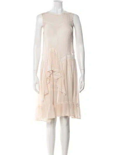 Pre-owned Needle & Thread Silk Midi Length Dress In Pink