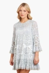 Needle & Thread Snowdrop Mini Dress In Blue