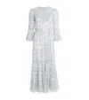 Needle & Thread Snowdrop Maxi Dress In Blue
