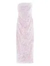 Needle & Thread Stellar Sequin Strapless Dress In Pink