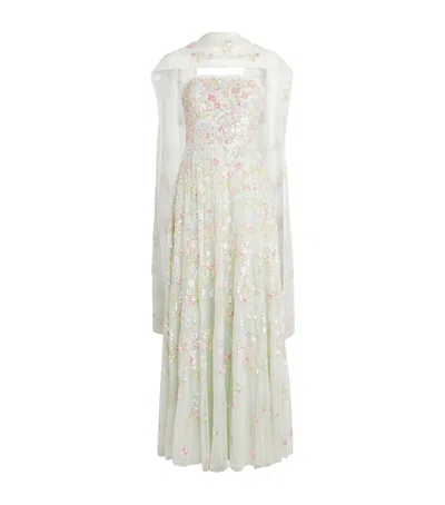 Needle & Thread Strapless Forget-me-not Maxi Dress In Multi