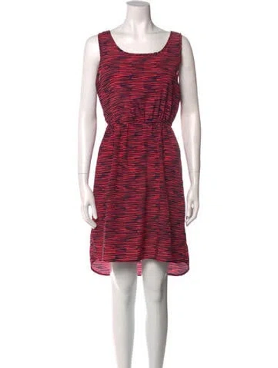 Pre-owned Needle & Thread Striped Knee-length Dress In Pink