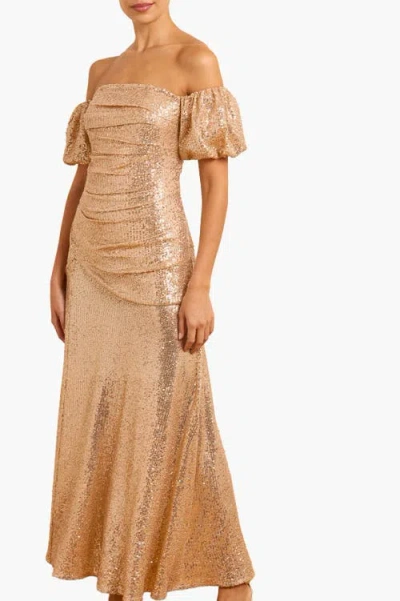 NEEDLE & THREAD NEEDLE & THREAD SUNBEAM VALENTINA OFF-SHOULDER GOWN