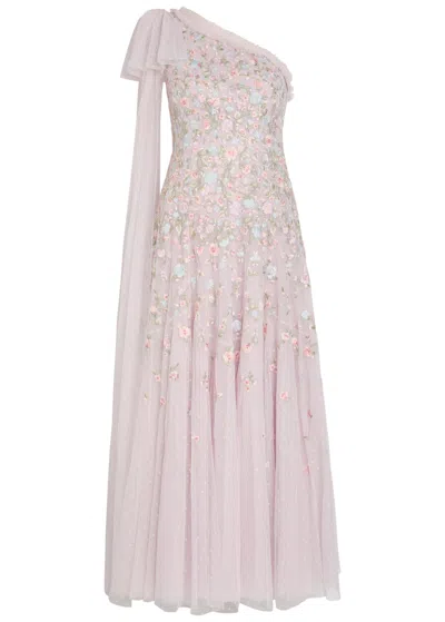 Needle & Thread Sylvia Rose Floral-embroidered Tulle Gown In Multi
