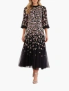 Needle & Thread Sylvia Round Neck Ankle Gown In Black