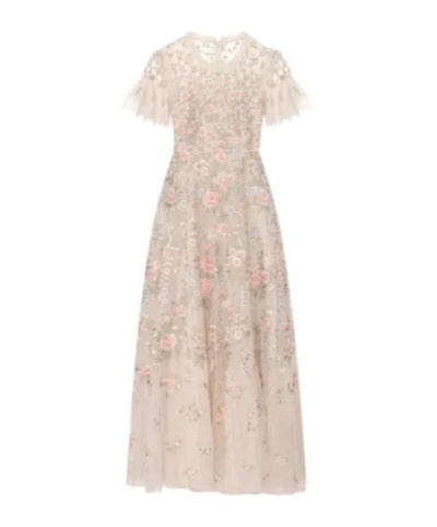 Needle & Thread Tulle Dress With Floral Embroidery