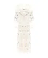 Needle & Thread Rosalie Sequin-embellished Long-sleeve Gown In Neutral