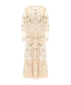 Needle & Thread Tulle Dress With Sequins In Yellow