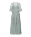 Needle & Thread Tulle Dress With Sequins In Green