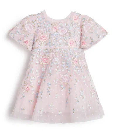 Needle & Thread Kids' Tulle Embroidered Cressida Dress In Pink