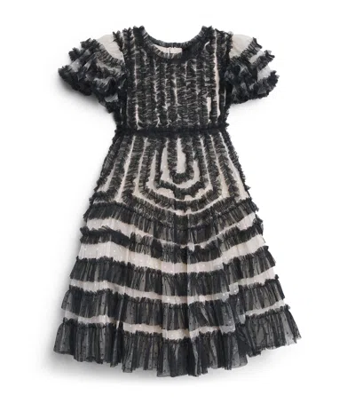Needle & Thread Kids' Tulle La Vie En Rose Dress In Gray