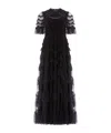 Needle & Thread Tulle Short-sleeved Dress In Black
