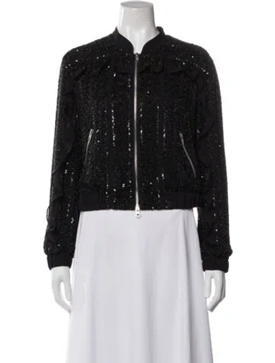 Pre-owned Needle & Thread Tweed Pattern Evening Jacket In Black