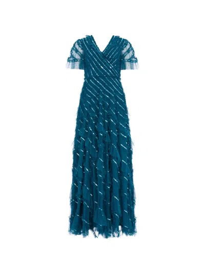 Needle & Thread V-neck Midi Dress In Multi