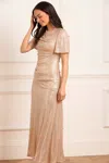 Needle & Thread Valentina Sequin-embellished Stretch-tulle Gown In Black