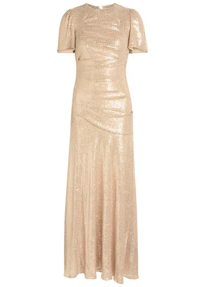 NEEDLE & THREAD NEEDLE & THREAD VALENTINA SEQUIN-EMBELLISHED STRETCH-TULLE GOWN