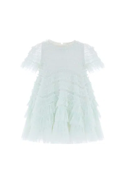Needle & Thread Valentine Ruffle Baby Dress In Green
