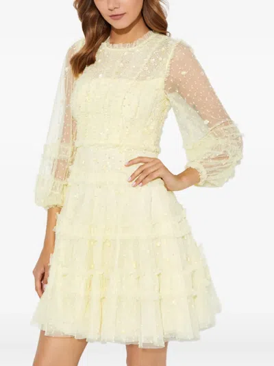 Needle & Thread Violet Sequin-embellished Mini Dress In Gray