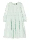 Needle & Thread Violet Shimmer Long-sleeved Dress In Green
