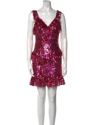 Pre-owned Needle & Thread V-neck Mini Dress W/ Tags In Multi