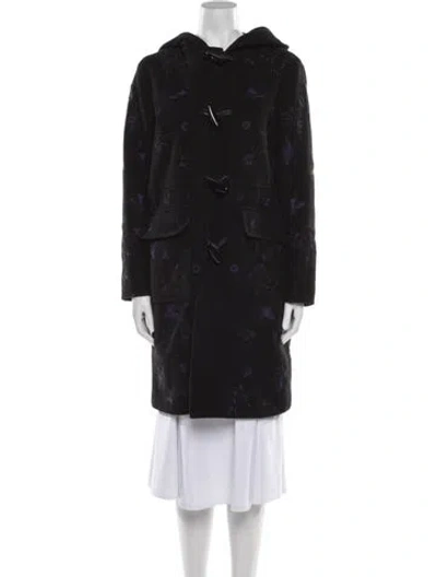 Pre-owned Needle & Thread Wool Coat In Black