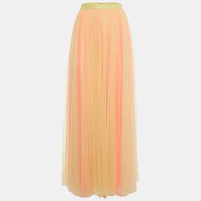 Needle & Thread Yellow/pink Two Tone Tulle Maxi Skirt