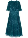 Needle & Thread Dahlia Gown In Blue
