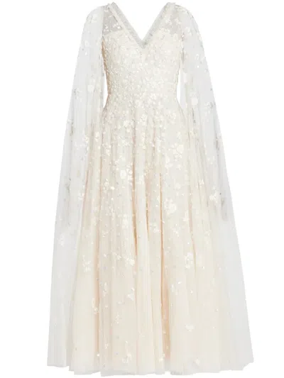 Needle & Thread Dahlia Gown In White