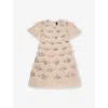 Needle & Thread Daisy Wave Dress In Dust Beige/ Silver