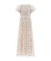 Needle & Thread Deco Dot Gloss Maxi Dress In Nude