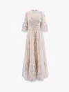 Needle & Thread Womens Moonshine Blue Ophelia Ditsy Ingrid Short-sleeves Recycled-polyester Maxi Dress In White