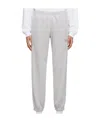 Needle & Thread Elastic Zipper Sweatpants In White