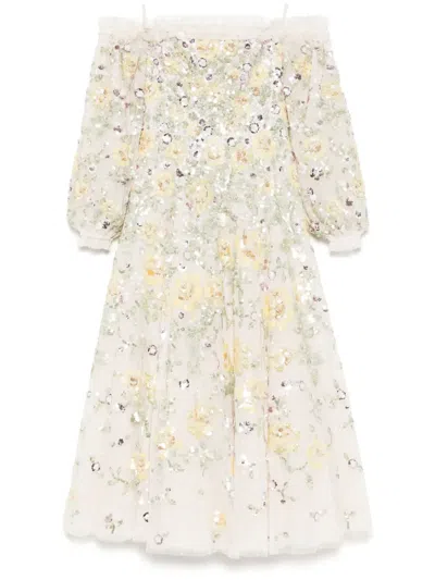 Needle & Thread Elina Dress In Neutrals