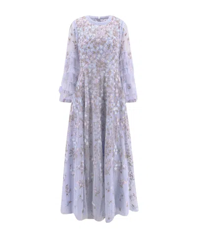 Needle & Thread Everett Bloom Gown In Gray