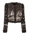 Needle & Thread Fern Bomber Jacket In Black