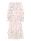 Needle & Thread Floral Diamond Ruffle Gown