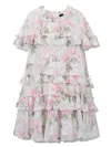 Needle & Thread Floral Dress In White