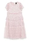 Needle & Thread Floral-embroidered Dress In Pink