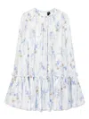 Needle & Thread Floral-print Dress In White