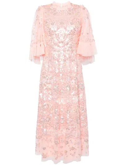 Needle & Thread Garden Delight Sequin-embellished Dress In 粉色