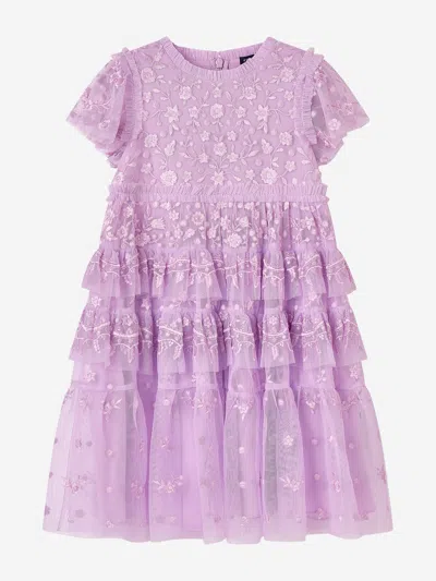 Needle & Thread Kids' Girls Angelica Lace Dress In Purple