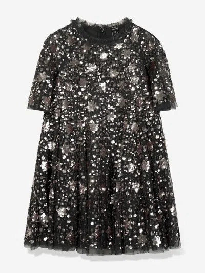 Needle & Thread Babies' Girls Shooting Stars Dress In Black
