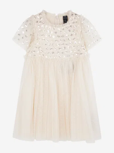 Needle & Thread Kids' Girls Thea Bodice Dress In Ivory