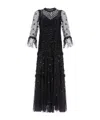 Needle & Thread Glisten Laminated Ankle Dress Skirt In Black