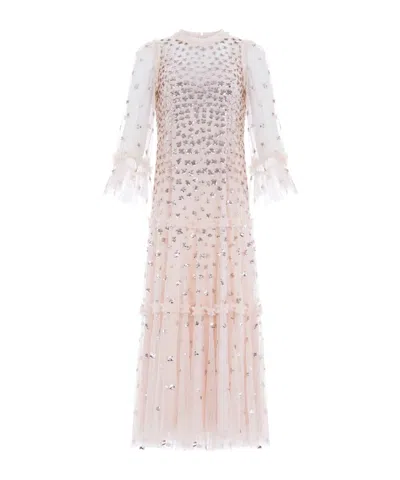 Needle & Thread Glisten Laminated Ankle Dress In White