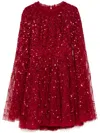 Needle & Thread Heart Lattice Micro Mini Dress In 红色