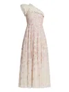 Needle & Thread Lea Ditsy One-shoulder Ankle Gown